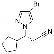 (R)-3-(4-broMo-1H-pyrazol-1-yl)-3-cyclopentylpropanenitrile Structure