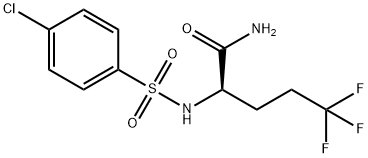 PentanaMide, 2-[[(4-chlorophenyl)sulfonyl]aMino]-5,5,5-trifluoro-, (2R)- Structure