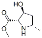 L-Proline, 3-hydroxy-5-methyl-, methyl ester, (2alpha,3beta,5alpha)- (9CI) Structure