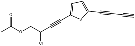 2-(4-acetoxy-3-chloro-1-butyn-1-yl)-5-(1,3-butadiyn-1-yl)thiophene Structure