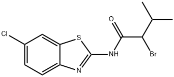 2-BROMO-N-6-CHLORO-2-BENZOTHIAZOLYL-3-METHYL-BUTYRAMIDE Structure