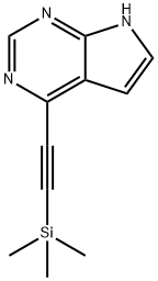 7H-Pyrrolo[2,3-d]pyriMidine, 4-[2-(triMethylsilyl)ethynyl]- Structure