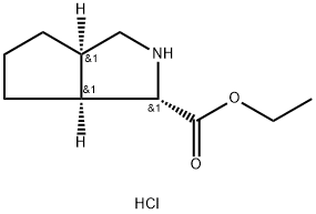 (1S,3aR,6aS)-Octahydrocyclopenta[c]pyrrole-1-carboxylic acid ethyl ester hydrochloride 구조식 이미지