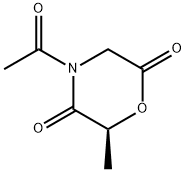 2,5-Morpholinedione, 4-acetyl-6-methyl-, (S)- (9CI) Structure
