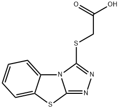 ([1,2,4]트리아졸로[3,4-B][1,3]벤조티아졸-3-일티오)아세트산 구조식 이미지