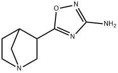 3-(3-amino-1,2,4-oxadiazol-5-yl)-1-azabicyclo(2.2.1)heptane 구조식 이미지