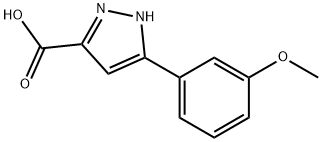 5-(3-Methoxy-phenyl)-2H-pyrazole-3-carboxylic acid Structure