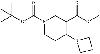 1-tert-Butyl 3-methyl 4-(azetidin-1-yl)piperidine-1,3-dicarboxylate 구조식 이미지
