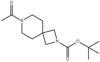 2,7-Diazaspiro[3.5]nonane-2-carboxylic acid, 7-acetyl-, 1,1-diMethylethyl ester Structure