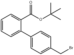 tert-Butyl 4'-(bromomethyl)biphenyl-2-carboxylate 구조식 이미지
