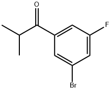 1-(3-broMo-5-fluorophenyl)-2-Methylpropan-1-one 구조식 이미지