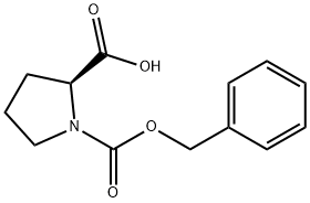 N-Benzyloxycarbonyl-L-proline 구조식 이미지