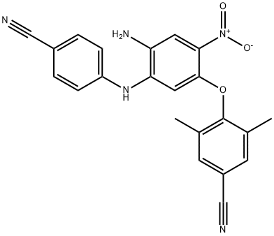 Benzonitrile, 4-[4-aMino-5-[(4-cyanophenyl)aMino]-2-nitrophenoxy]-3,5-diMethyl- Structure