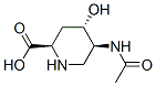 2-Piperidinecarboxylicacid,5-(acetylamino)-4-hydroxy-,[2R-(2alpha,4beta,5alpha)]-(9CI) Structure