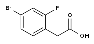 4-Bromo-2-fluorophenylacetic acid Structure