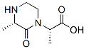 1-피페라진아세트산,-알파-,3-디메틸-2-옥소-,[S-(R*,R*)]-(9CI) 구조식 이미지