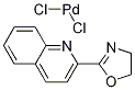 Dichloro[2-(4,5-dihydro-2-oxazolyl)quinoline]palladium(II) 구조식 이미지