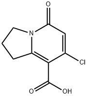 7-클로로-1,2,3,5-테트라히드로-5-옥소인돌리진-8-카르복실산 구조식 이미지