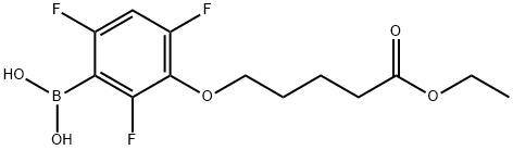 3-(4-에톡시카르보닐부틸옥시)-2,4,6-트리플루오로페닐보론산 구조식 이미지