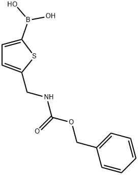 (5-((((Benzyloxy)carbonyl)amino)methyl)-thiophen-2-yl)boronic acid Structure