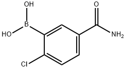 5-카바모일-2-클로로페닐보론산 구조식 이미지