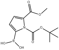 1-BOC-5-(methoxycarbonyl)pyrrole-2-boronic acid Structure