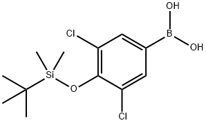 4-(tert-Butyldimethylsilyloxy)-3,5-dichlorophenylboronic acid Structure