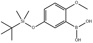 5-(t-부틸디메틸실릴옥시)-2-메톡시페닐보론산 구조식 이미지