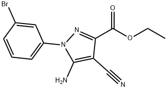 Ethyl5-amino-1-(3-bromophenyl)-4-cyanopyrazole-3-carboxylate 구조식 이미지
