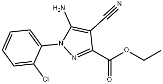 Ethyl5-amino-1-(2-chlorophenyl)-4-cyanopyrazole-3-carboxylate 구조식 이미지
