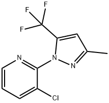3-Chloro-2-(3-methyl-5-(trifluoromethyl)pyrazol-1-yl)pyridine 구조식 이미지