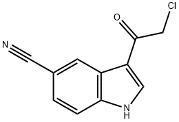 1H-인돌-5-카르보니트릴,3-(클로로아세틸)-(9CI) 구조식 이미지