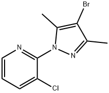 2-(4-Bromo-3,5-dimethylpyrazol-1-yl)-3-chloropyridine Structure