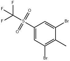 2,6-Dibromo-4-(trifluoromethylsulfonyl)toluene 구조식 이미지
