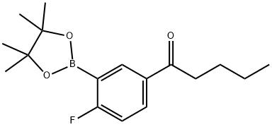 2-플루오로-5-펜타노일페닐보론산,피나콜에스테르 구조식 이미지