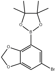 5-Bromo-2,3-methylenedioxyphenylboronic acidpinacol Structure