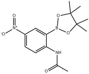 2-Acetamido-5-nitrophenylboronic acid,pinacol ester Structure