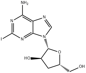 2-iodo-3'-deoxyadenosine Structure