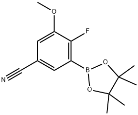 5-시아노-2-플루오로-3-메톡시페닐보론산,피나콜 구조식 이미지