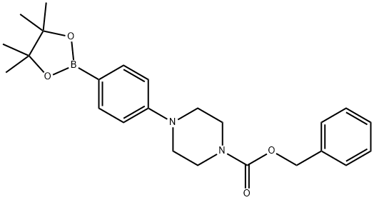 4-(4-Cbz-piperazinyl)phenylboronic acid,pinacol ester 구조식 이미지