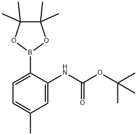 2-(BOC-Amino)-4-methylphenylboronic acid,pinacol 구조식 이미지