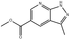 METHYL 3-METHYL-1H-PYRAZOLO[3,4-B]PYRIDINE-5-CARBOXYLATE Structure
