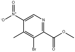 methyl 3-bromo-4-methyl-5-nitropicolinate 구조식 이미지