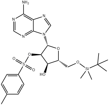 2'-O-(4-Methylphenylsulfonyl)-5'-O-(tert-butyldimethylsilyl)adenosine Structure