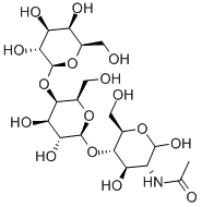 2-ACETAMIDO-2-DEOXY-4-O-([4-O-BETA-D-GALACTOPYRANOSYL]-BETA-D-GALACTOPYRANOSYL)-D-GLUCOPYRANOSE Structure