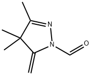 1H-Pyrazole-1-carboxaldehyde,  4,5-dihydro-3,4,4-trimethyl-5-methylene- Structure