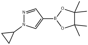1-Cyclopropyl-4-(4,4,5,5-tetraMethyl-1,3,2-dioxaborolan-2-yl)-1H-pyrazole 구조식 이미지