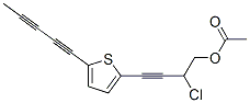 2-(4-Acetoxy-3-chloro-1-butynyl)-5-(1,3-pentadiynyl)thiophene 구조식 이미지