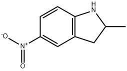 2-메틸-5-니트로인돌린 구조식 이미지