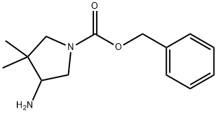 4-아미노-3,3-디메틸-피롤리딘-1-카르복실산벤질에스테르 구조식 이미지